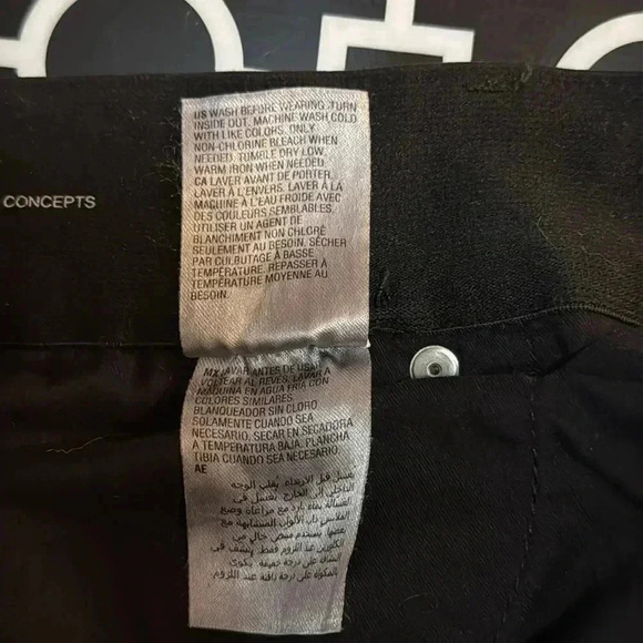 Size16/33 INC Black Denim Flare Leg Jeans rich black - Picture 11 of 12